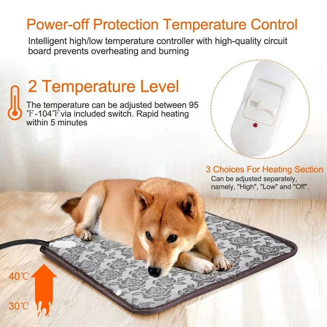 Warmfell™ Adjustable Electric Pet Heating Pad With Chew-Proof Cord
