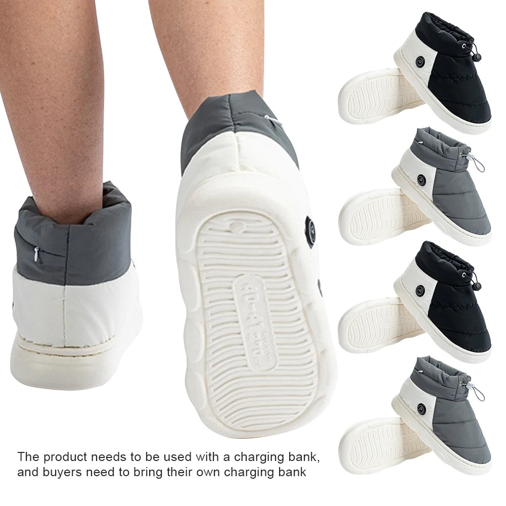 Warmfell™ Rechargeable Heated Slippers with Three Heat Levels and Grip
