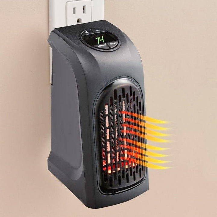 Warmfell™ Mini Wall Plug Heater with Thermostat and Timer