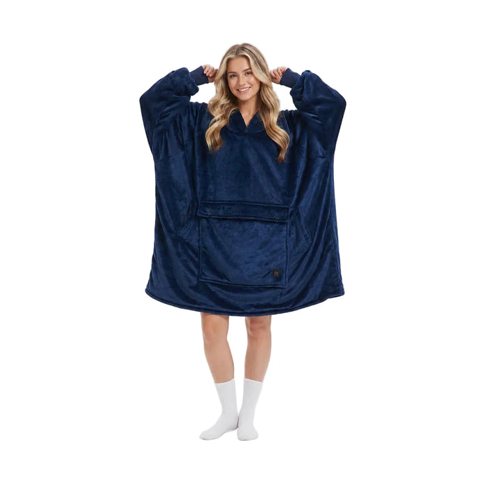 Warmfell™ USB Heated Blanket Hoodie with 3-Zone Thick Flannel Warmth