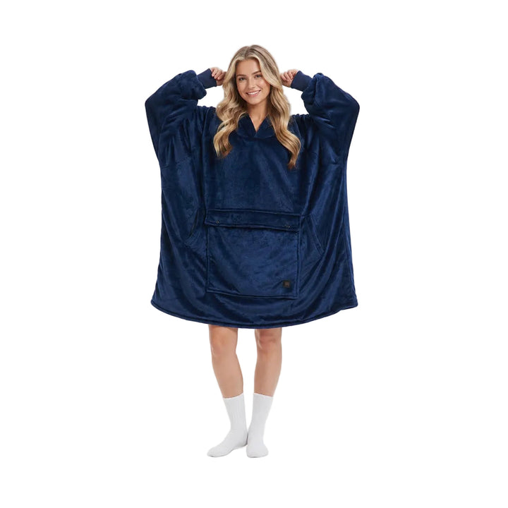 Warmfell™ USB Heated Blanket Hoodie with 3-Zone Thick Flannel Warmth