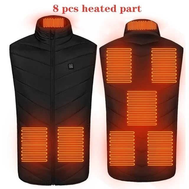 USB Heated Gilet – Washable with 2, 4, 8 or 9 Heat Zones