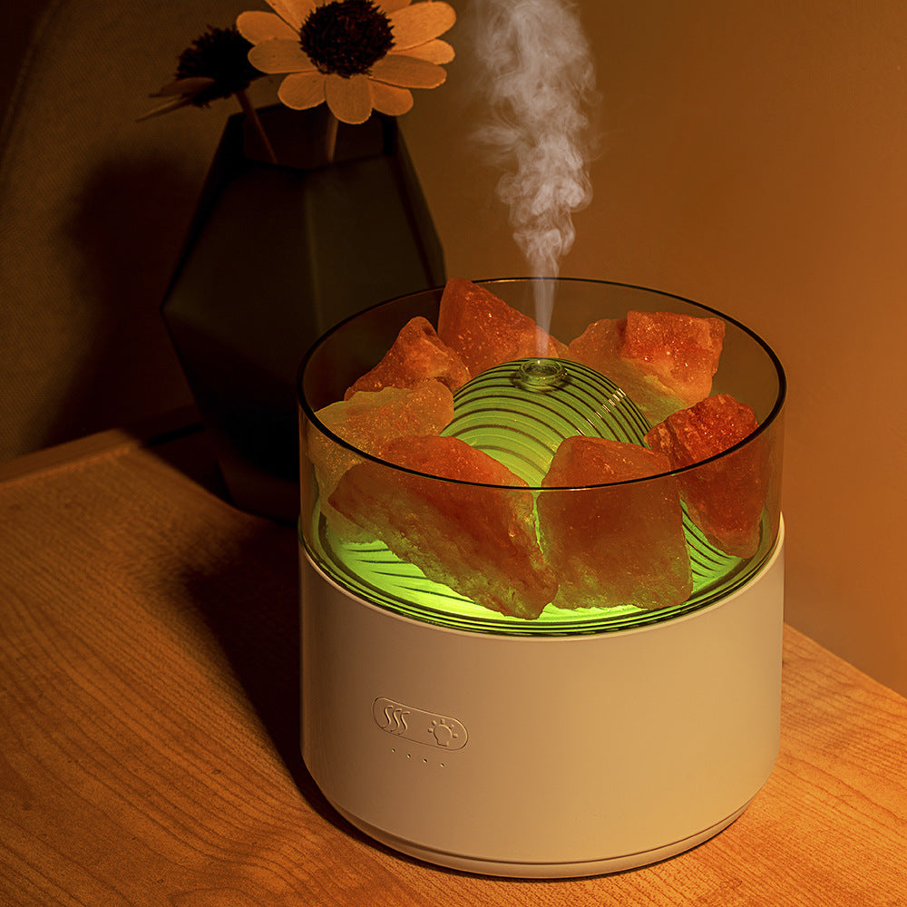 3 In 1 Crystal Salt Aroma Diffuser With Cool Mist And Night Light