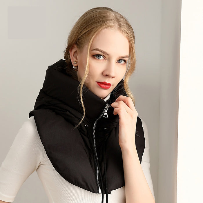 Warmfell Quilted Down Hood with Built In Neck Warmer