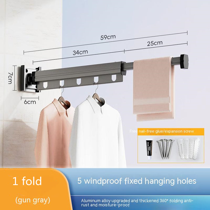 Wall-Mounted Clothes Airer – Folding Aluminium Drying Rack