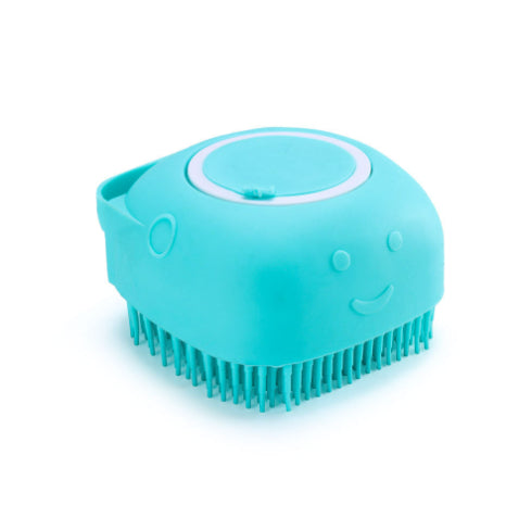 Warmfell Silicone pet bath brush with built-in shampoo