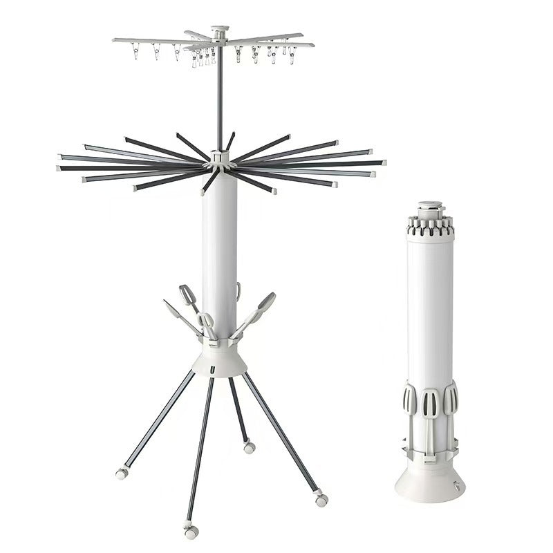 Folding Floor Clothes Airer With 18 Aluminium Rods