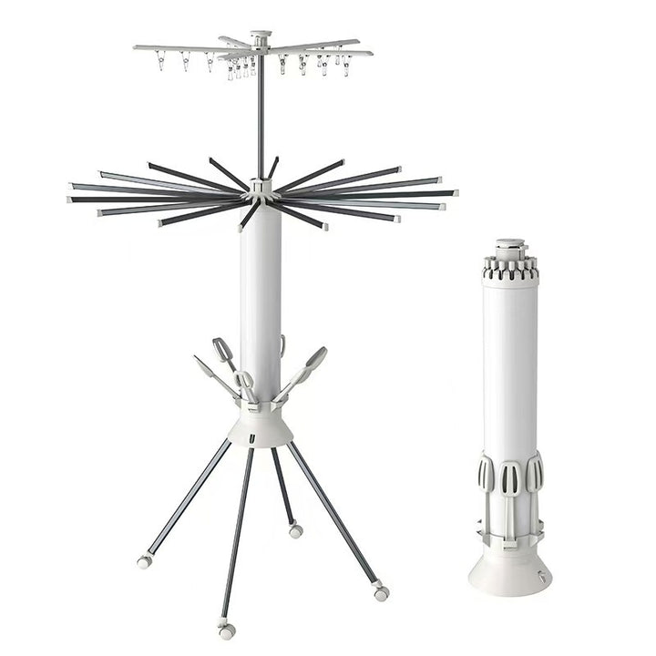 Folding Floor Clothes Airer With 18 Aluminium Rods