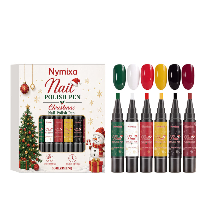 Warmfell Christmas Nail Art Pens, 6 Festive Colours