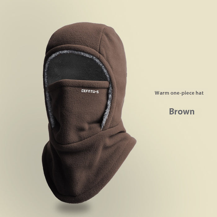 Warmfell Fleece-lined hooded scarf and face cover for cold days