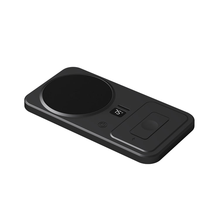 Black mug warmer with wireless phone charger