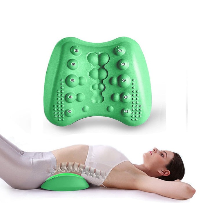 Warmfell Curved lower-back stretch pillow with massage nodes