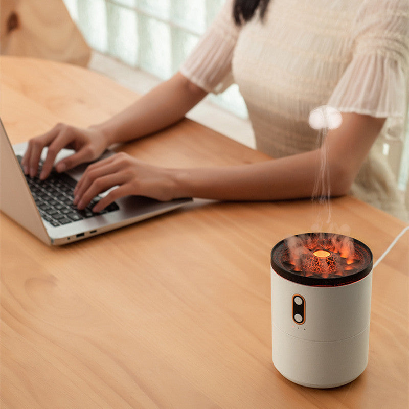 Volcano Flame Diffuser – Jellyfish Mist Humidifier Light