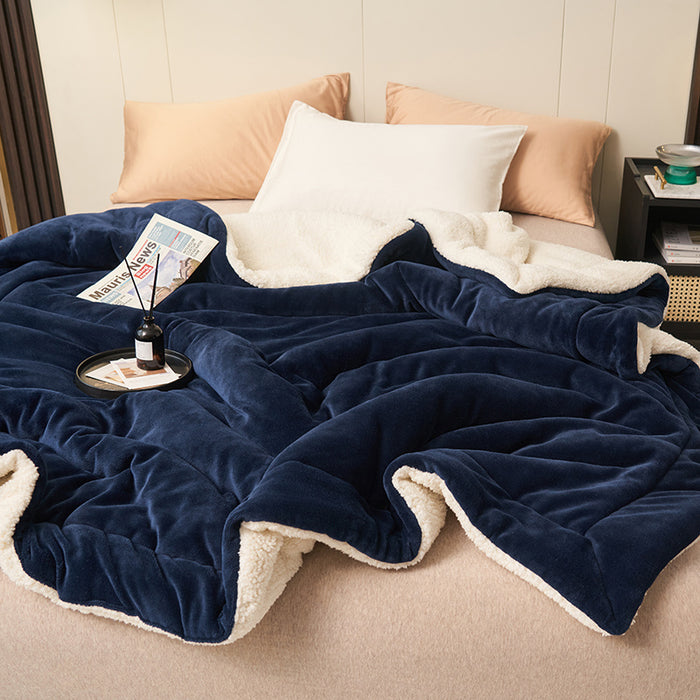 Warmfell Reversible sherpa throw with plush fleece