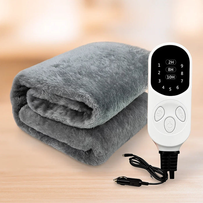 Warmfell™ 12V Heated Car Blanket with 9 Heat Levels and Timer