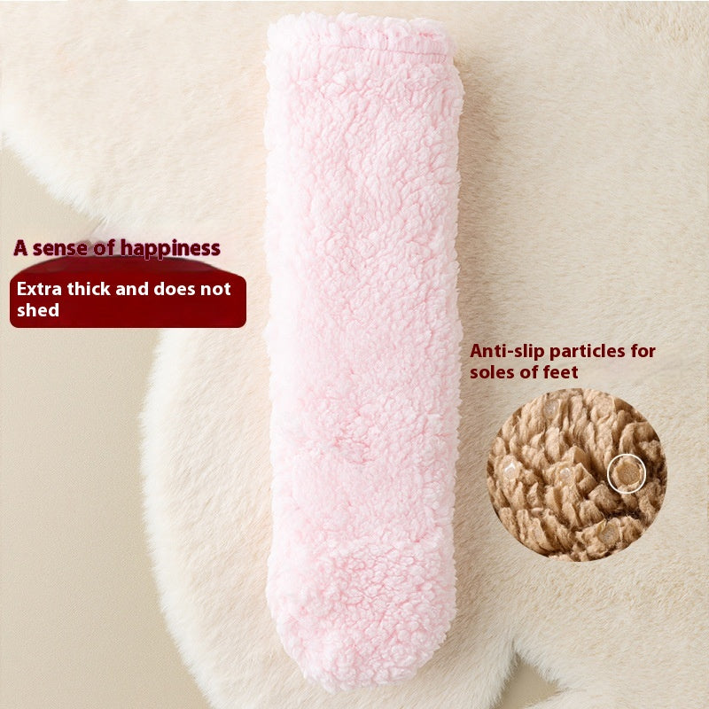 Winter Velvet Floor Socks For Women, Thick Coral Velvet, Free Size