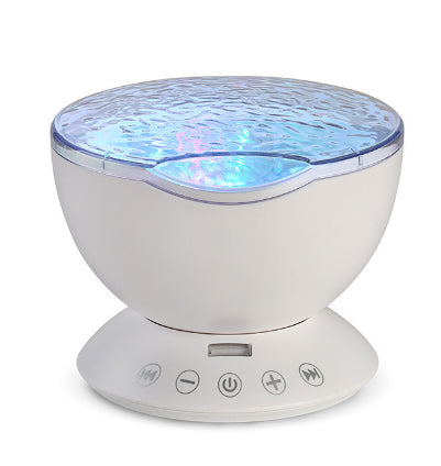 Ocean wave light on bedroom ceiling