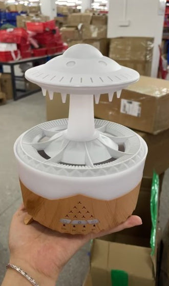 UFO Raindrop Humidifier With Water Drop Sound And Aroma Diffuser