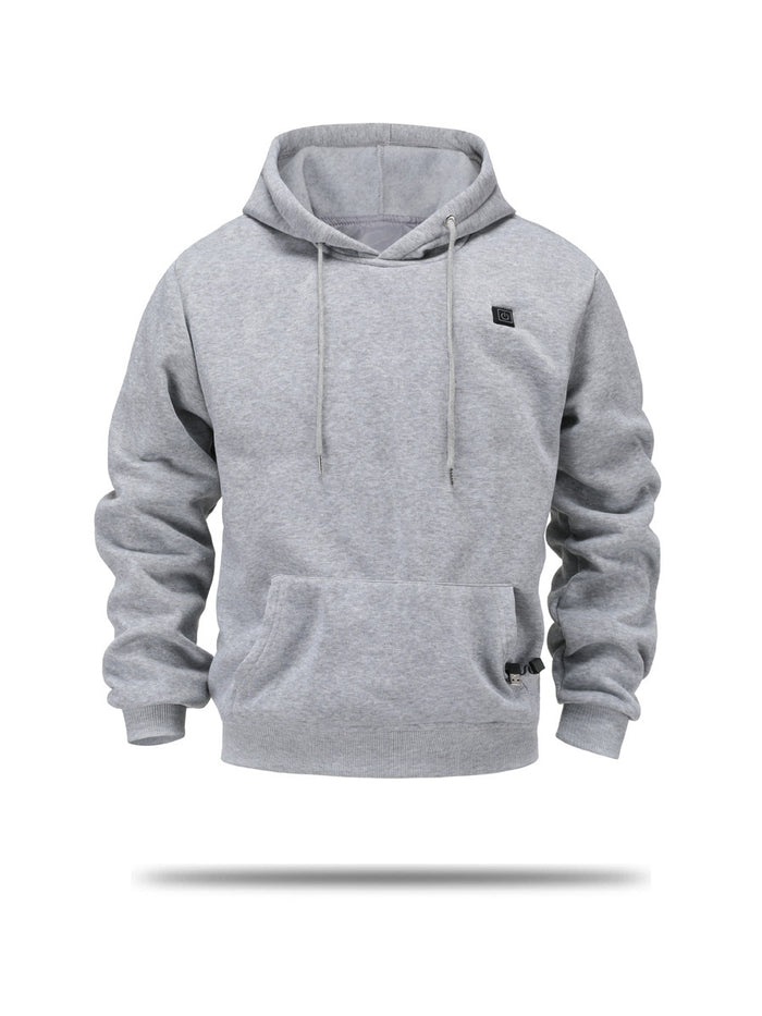 Warmfell Men's USB Heated Hoodie with Fleece Lining