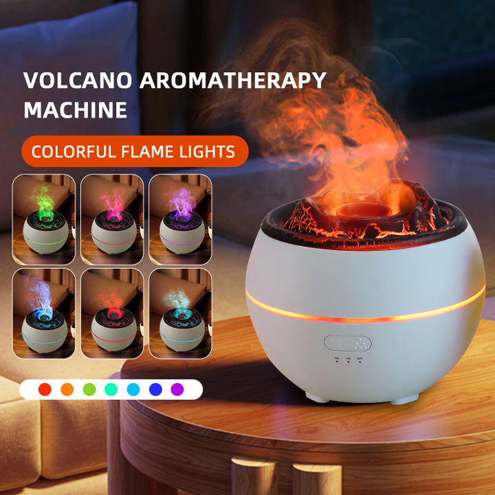 Flame Aroma Diffuser With Timer, 300ml Tank, Cracked Or Plain Style