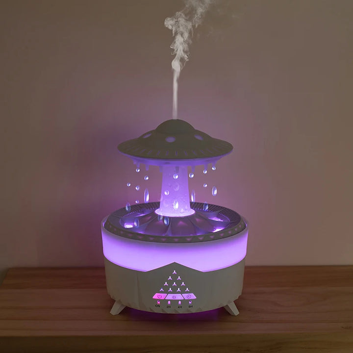 UFO Raindrop Humidifier With Water Drop Sound And Aroma Diffuser