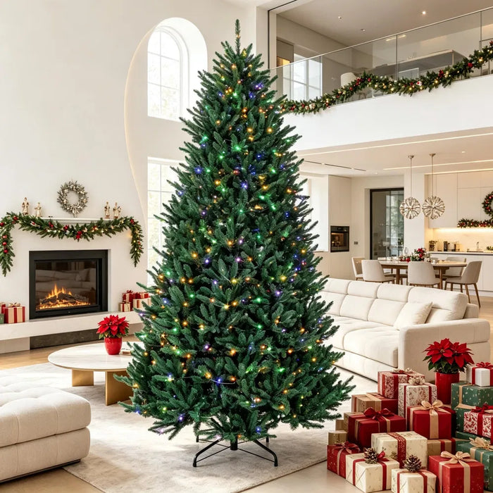 Warmfell Giant 9ft Pre-Lit Christmas Tree with Dual-Colour LEDs
