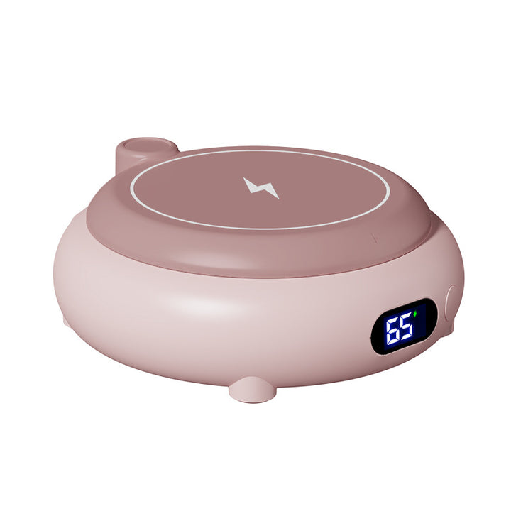 Pink mug warmer with wireless phone charger