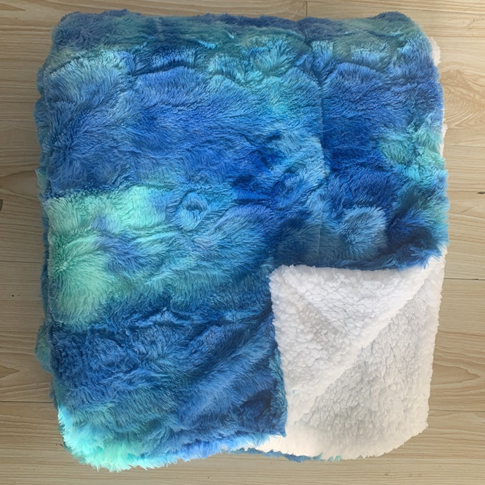 Warmfell Thick sherpa blanket with fluffy lamb-style reverse