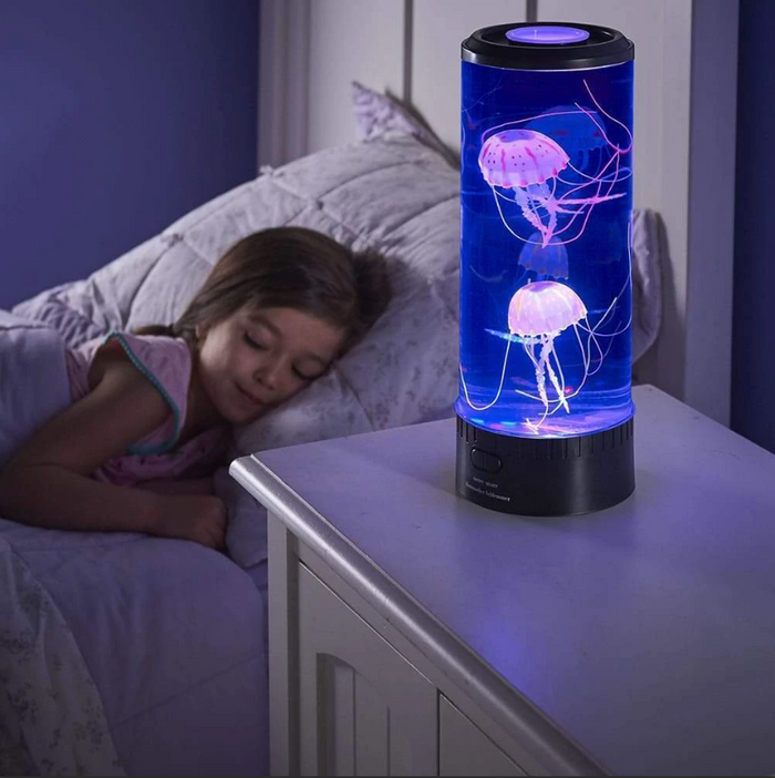 Warmfell Jellyfish night lamp with floating jellyfish