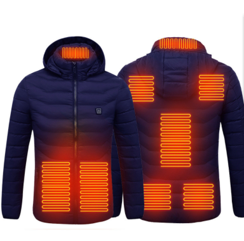 Warmfell Soft shell heated coat with removable hood and 3 heat settings