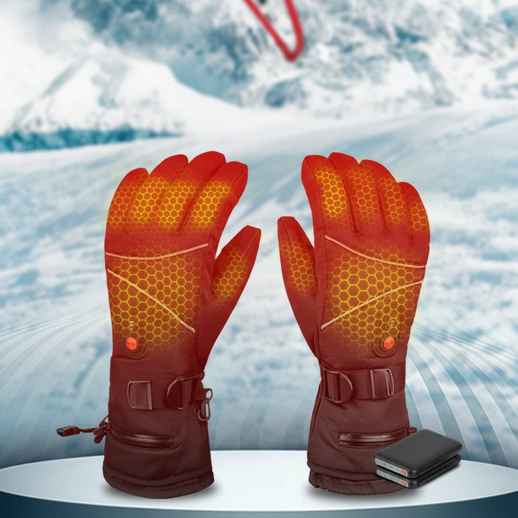 Warmfell™ Waterproof Heated Ski Gloves with 2500mAh Rechargeable Battery
