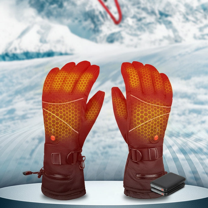 Warmfell™ Waterproof Heated Ski Gloves with 2500mAh Rechargeable Battery
