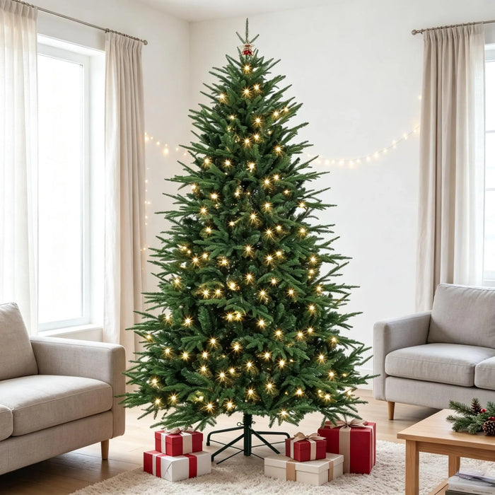 Warmfell Full Green Christmas Tree with 300 Warm LEDs, 6ft