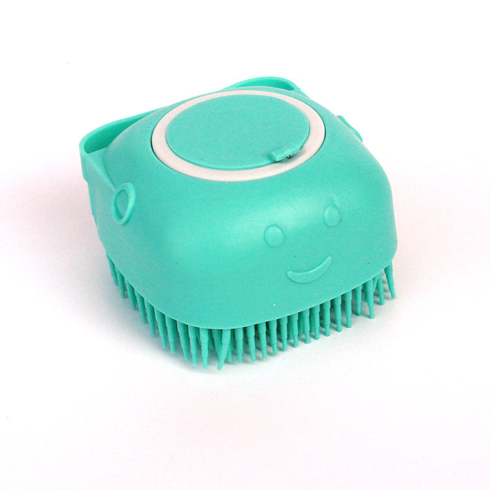 Warmfell Silicone pet bath brush with built-in shampoo