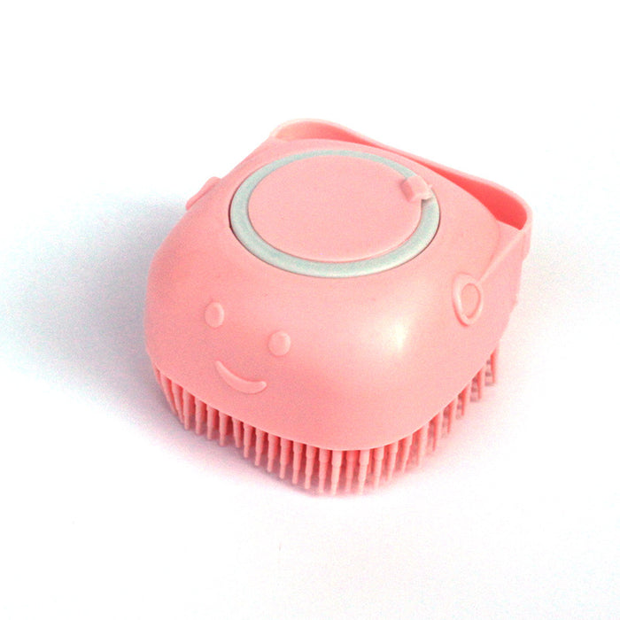 Warmfell Silicone pet bath brush with built-in shampoo