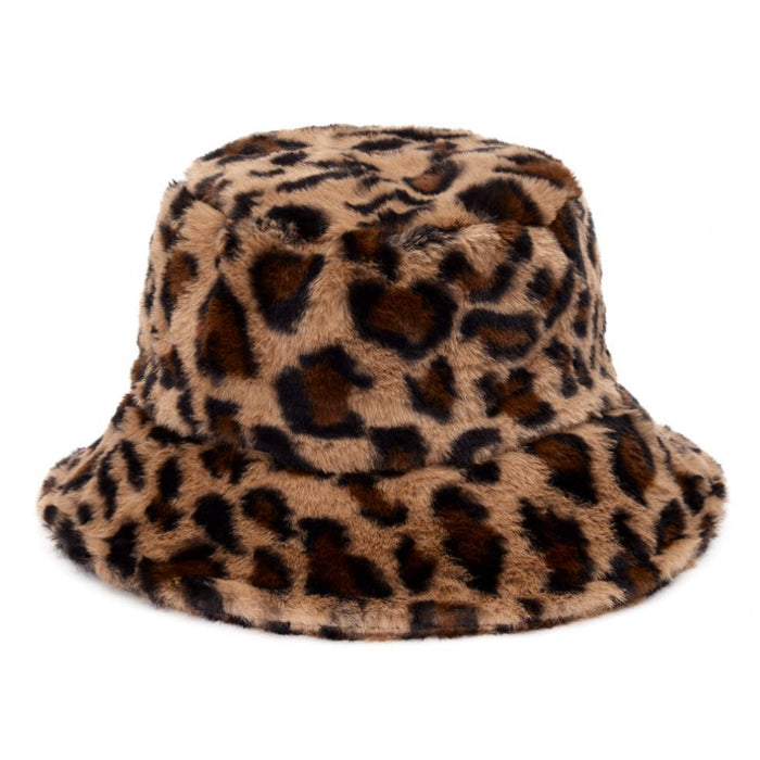 Warmfell Fluffy Faux Fur Bucket Hat in Bold Prints