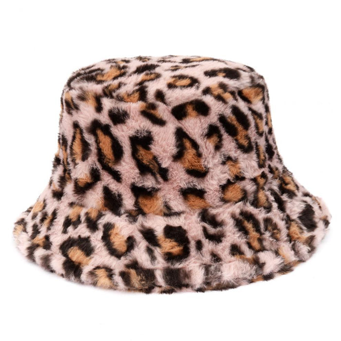 Warmfell Fluffy Faux Fur Bucket Hat in Bold Prints