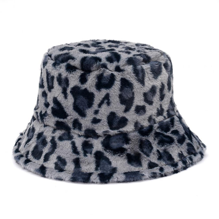 Warmfell Fluffy Faux Fur Bucket Hat in Bold Prints