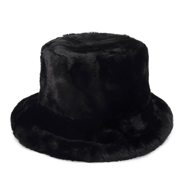 Warmfell Fluffy Faux Fur Bucket Hat in Bold Prints
