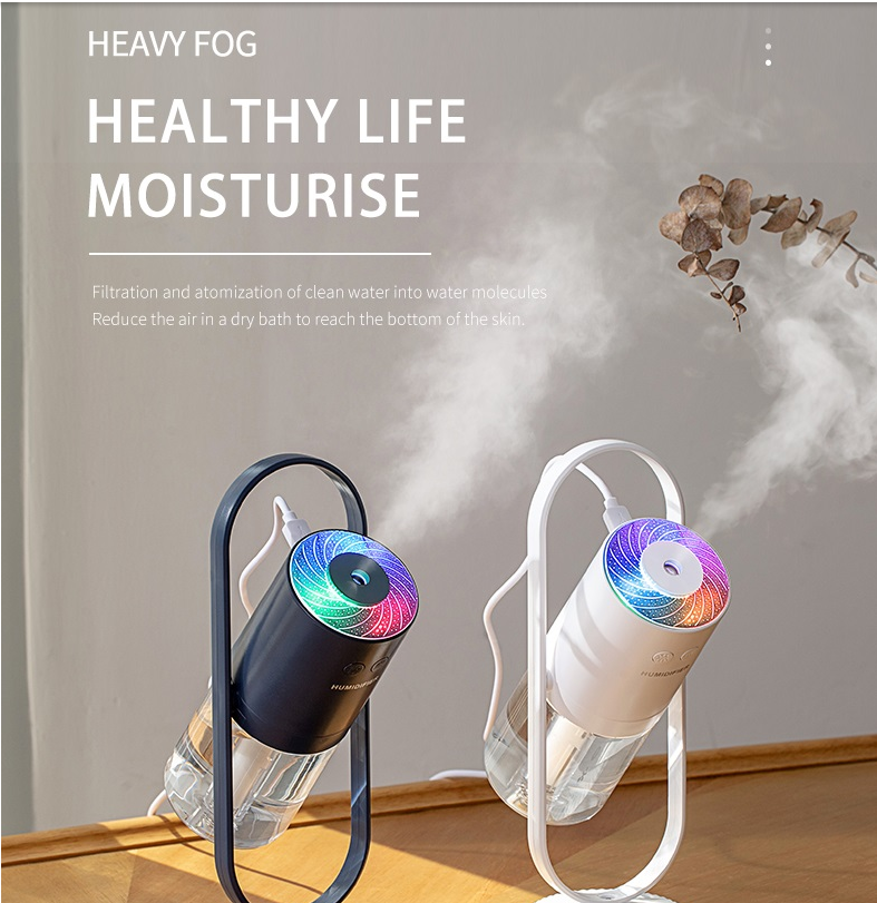 USB Air Humidifier with Projection Night Light, Ultrasonic Mist