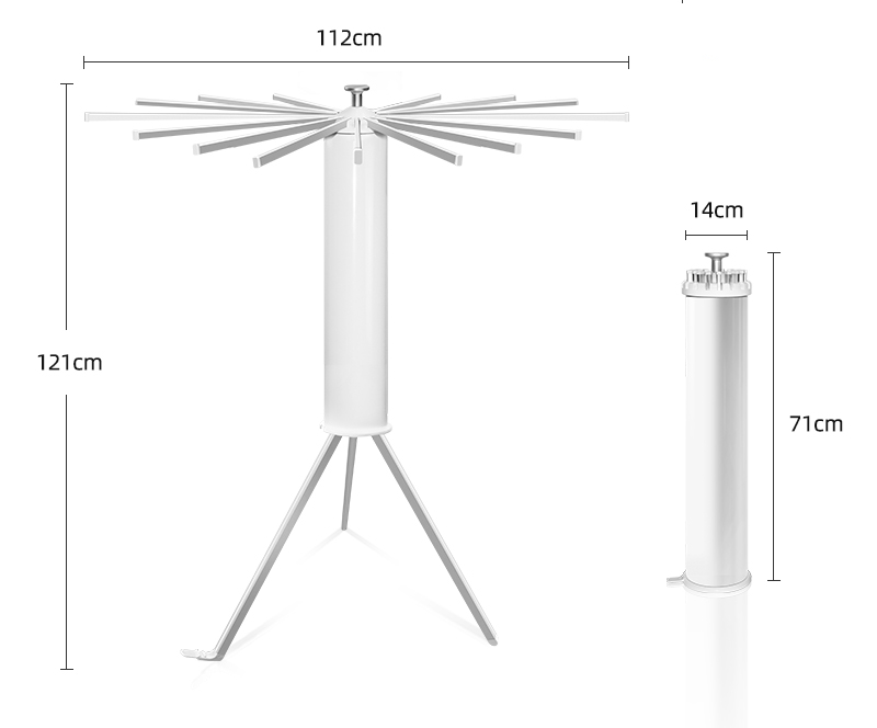 Folding Floor Clothes Airer With 18 Aluminium Rods