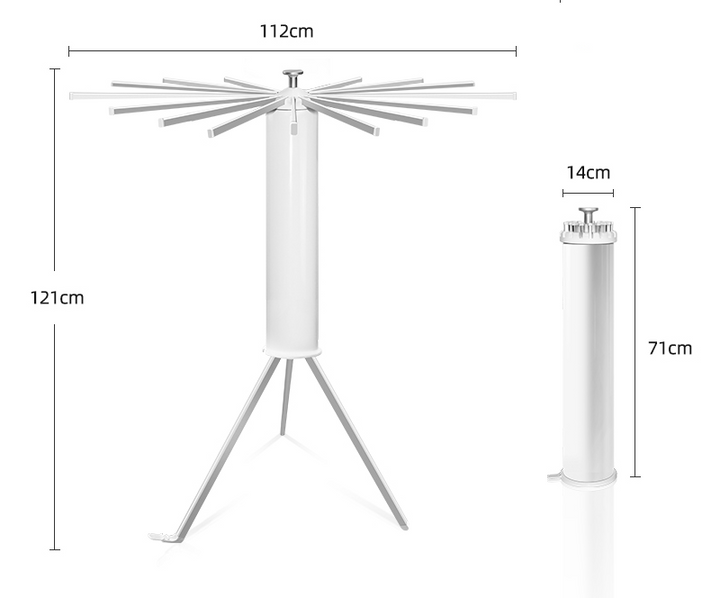 Folding Floor Clothes Airer With 18 Aluminium Rods