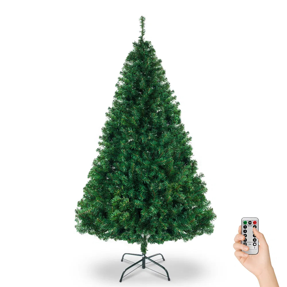 7ft artificial Christmas tree with warm lights