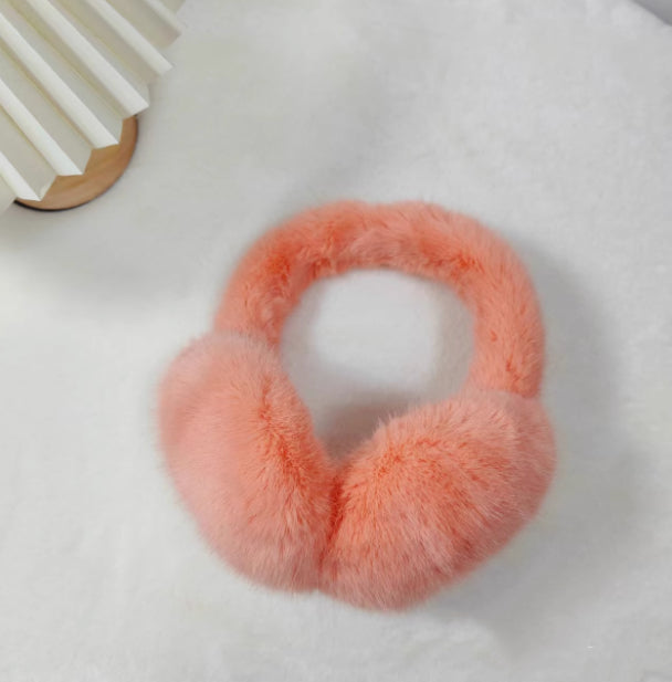 Warmfell Fluffy Faux Fur Earmuffs that Fold Away