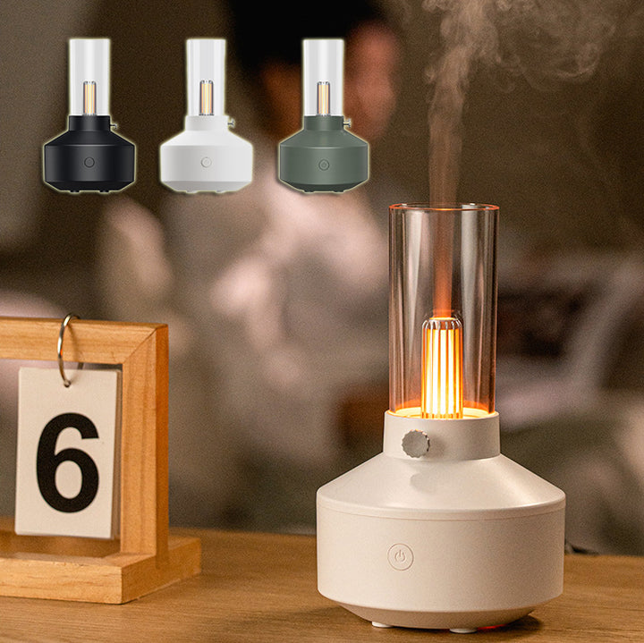 Retro Aroma Diffuser With Candlelight Filament Night Light