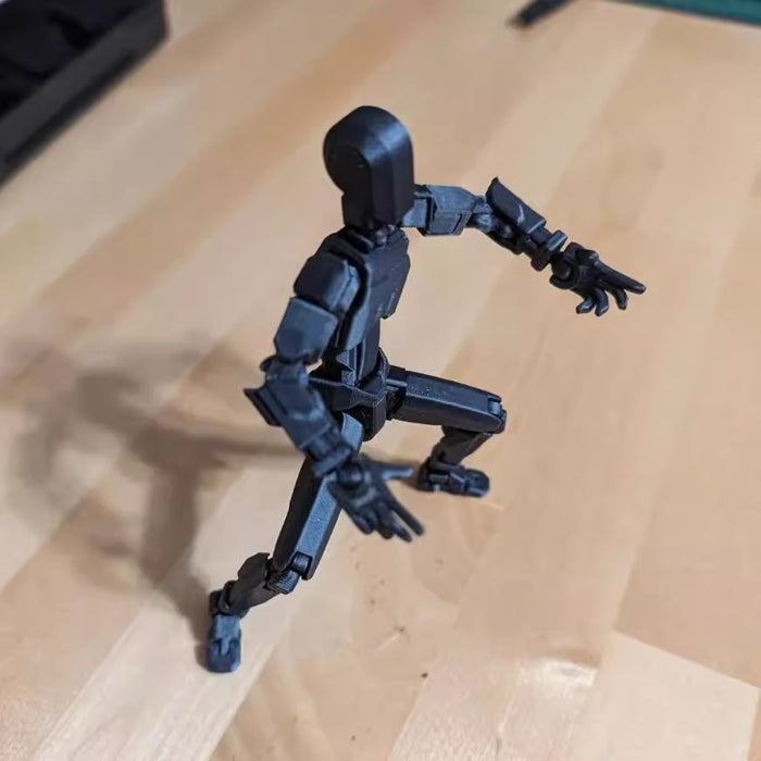 Warmfell 3D-printed poseable robot figure with accessories