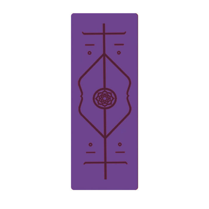 Warmfell Non-slip yoga mat with alignment lines, 6 mm