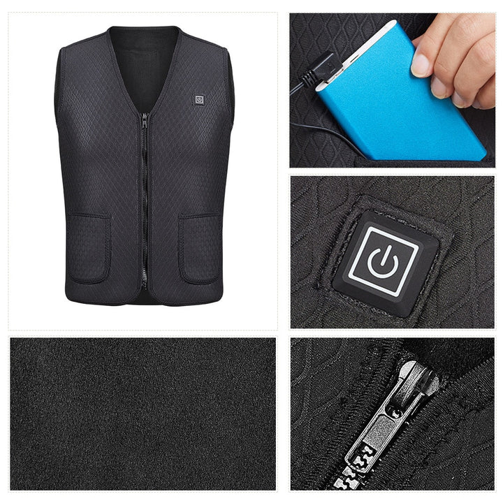 Outdoor Electric Heated Vest for Riding, Skiing and Fishing