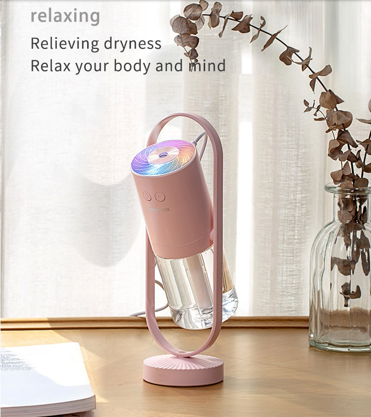 USB Air Humidifier with Projection Night Light, Ultrasonic Mist