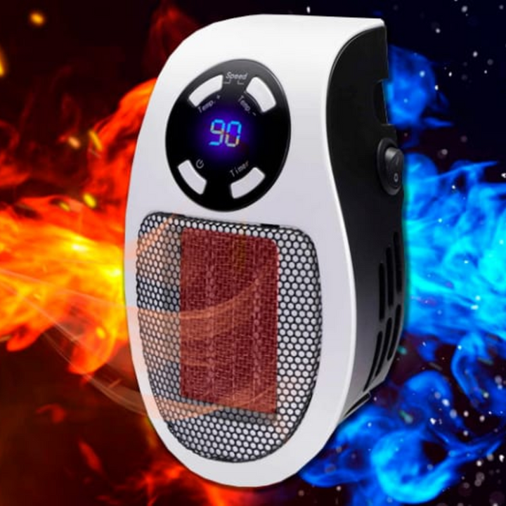 Warmfell™ Mini Wall Socket Heater with Timer and LCD Display
